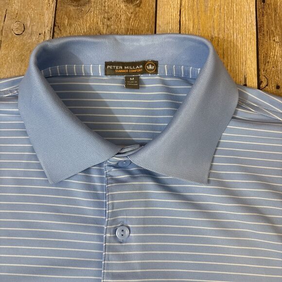 Peter Millar Summer Comfort Polo Golf Shirt Medium Coldstream Guards Golf Logo - Picture 7 of 12